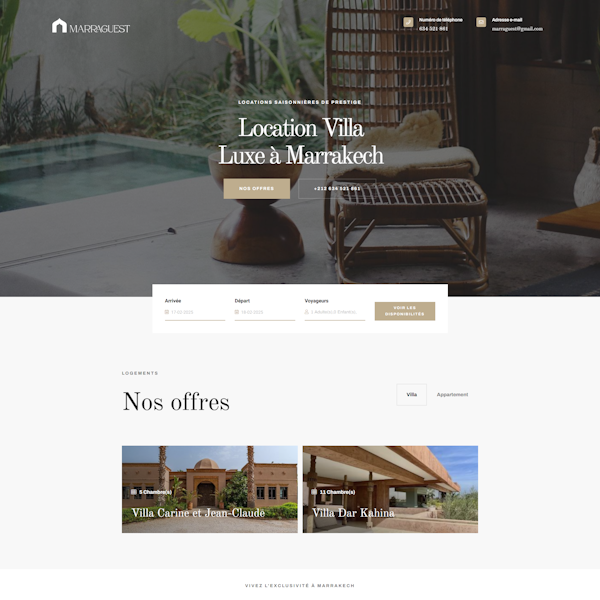 Marraguest - location villas de luxe